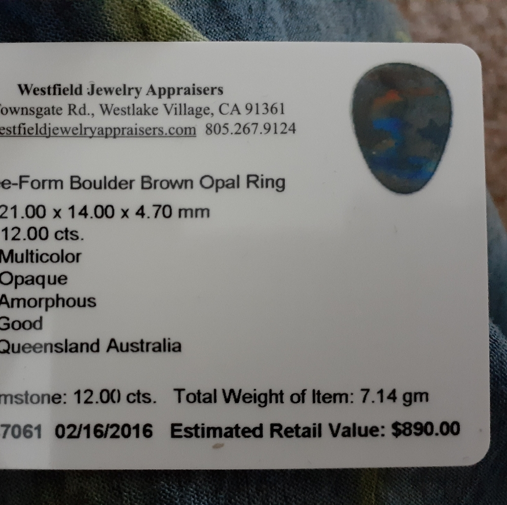 Australian Opal Ring - Picture 6 of 6